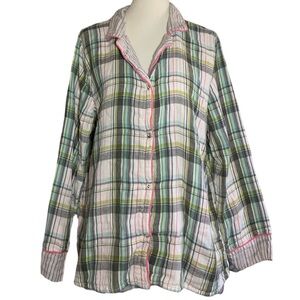 Sundance Multicolor Plaid Pajama Top
